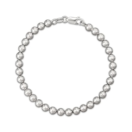 Solid Bead Chain Bracelet 5mm Sterling Silver 7.5&quot;