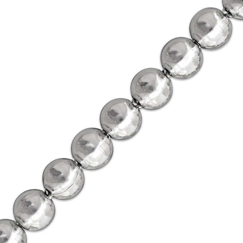 Solid Bead Chain Bracelet 5mm Sterling Silver 7.5"