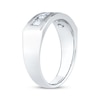 Thumbnail Image 2 of Now + Forever Lab-Grown Diamonds Men's Five-Stone Brushed Wedding Band 1 ct tw 14K White Gold