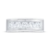 Thumbnail Image 3 of Now + Forever Lab-Grown Diamonds Men's Five-Stone Brushed Wedding Band 1 ct tw 14K White Gold