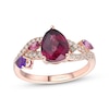 Thumbnail Image 1 of Le Vian Pretty in Pink Pear-Shaped Rhodolite Garnet & Amethyst Ring 1/5 ct tw Diamonds 14K Strawberry Gold