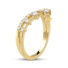 Thumbnail Image 2 of Lab-Grown Diamonds by KAY Baguette & Round-Cut Double Chevron Anniversary Ring 1/2 ct tw 14K Yellow Gold