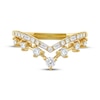 Thumbnail Image 3 of Lab-Grown Diamonds by KAY Baguette & Round-Cut Double Chevron Anniversary Ring 1/2 ct tw 14K Yellow Gold