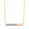 Thumbnail Image 1 of STUDIO BY KAY Diamond Bar Necklace 1/6 ct tw 24K Yellow Gold Vermeil Sterling Silver 18&quot;