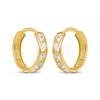 Thumbnail Image 1 of Children's Cubic Zirconia Huggie Hoop Earrings 14K Yellow Gold