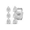 Thumbnail Image 1 of Multi-Diamond Triple Teardrop Vertical Stud Earrings 1/10 ct tw Sterling Silver