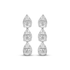 Thumbnail Image 2 of Multi-Diamond Triple Teardrop Vertical Stud Earrings 1/10 ct tw Sterling Silver