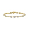 Thumbnail Image 1 of Diamond Oval Twist Link Bracelet 1/2 ct tw 10K Yellow Gold 7&quot;