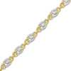 Thumbnail Image 2 of Diamond Oval Twist Link Bracelet 1/2 ct tw 10K Yellow Gold 7&quot;