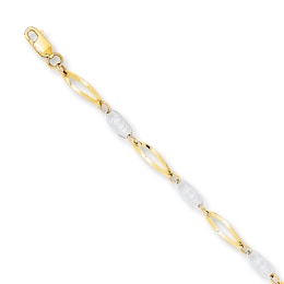 Link Bracelet 14K Two-Tone Gold 7&quot;