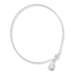 Sea Shell Anklet Sterling Silver 9&quot;