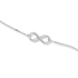 Infinity Bracelet 14K White Gold 7.5&quot;