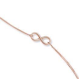 Infinity Bracelet 14K Rose Gold 7.5&quot;