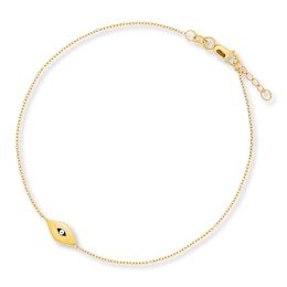 Evil Eye Bracelet 14K Yellow Gold 7.5&quot;