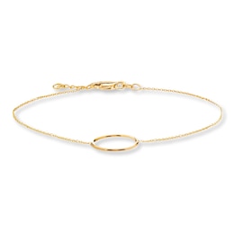 Circle Bracelet 14K Yellow Gold 7.5&quot;