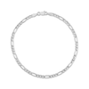 Thumbnail Image 1 of Solid Figaro Link Bracelet 3.2mm 14K White Gold 8&quot;