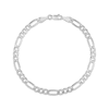 Thumbnail Image 1 of Solid Figaro Link Bracelet 4.75mm 14K White Gold 8&quot;