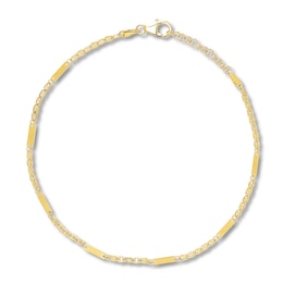 10K Yellow Gold Anklet 10&quot;