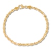 Thumbnail Image 1 of Textured 5mm Rope Chain Bracelet Solid 10K Yellow Gold 8.5&quot;