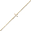 Thumbnail Image 1 of Cross Anklet 14K Yellow Gold 9.5"