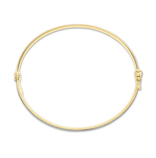 Glitter Flexible Bangle Bracelet 14K Yellow Gold | Kay