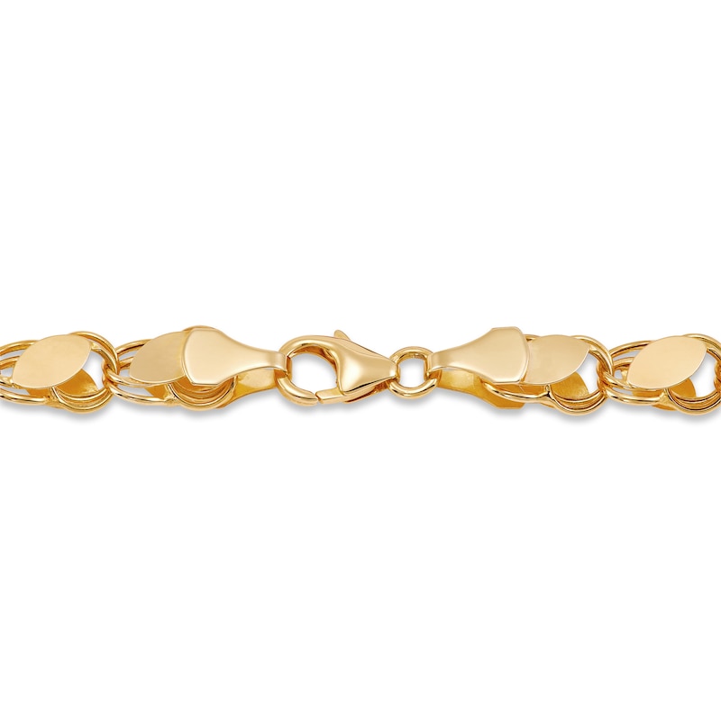 Polished Oval Link Bracelet 10K Yellow Gold 7.5