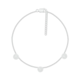 Diamond Anklet 1/10 ct tw 10K White Gold