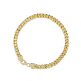 Hollow Franco Chain Bracelet 14K Yellow Gold 8.5&quot;