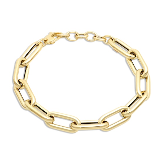 Paperclip Bracelet 10K Yellow Gold 8"