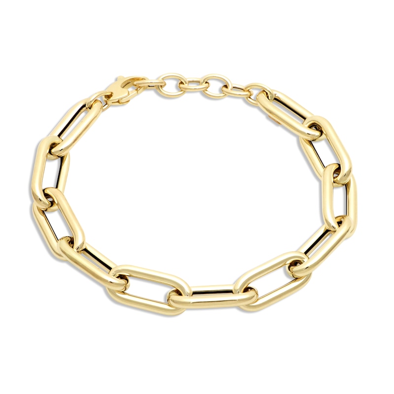 Main Image 1 of Paperclip Bracelet 10K Yellow Gold 8&quot;