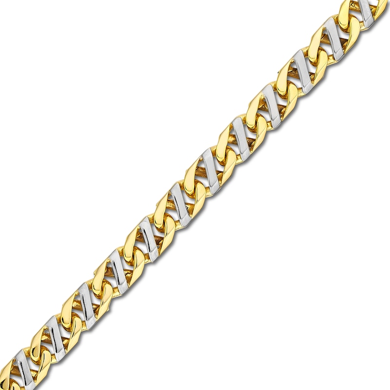 Main Image 1 of Hollow Mariner Chain Bracelet 10K Two-Tone Gold 8.5&quot;