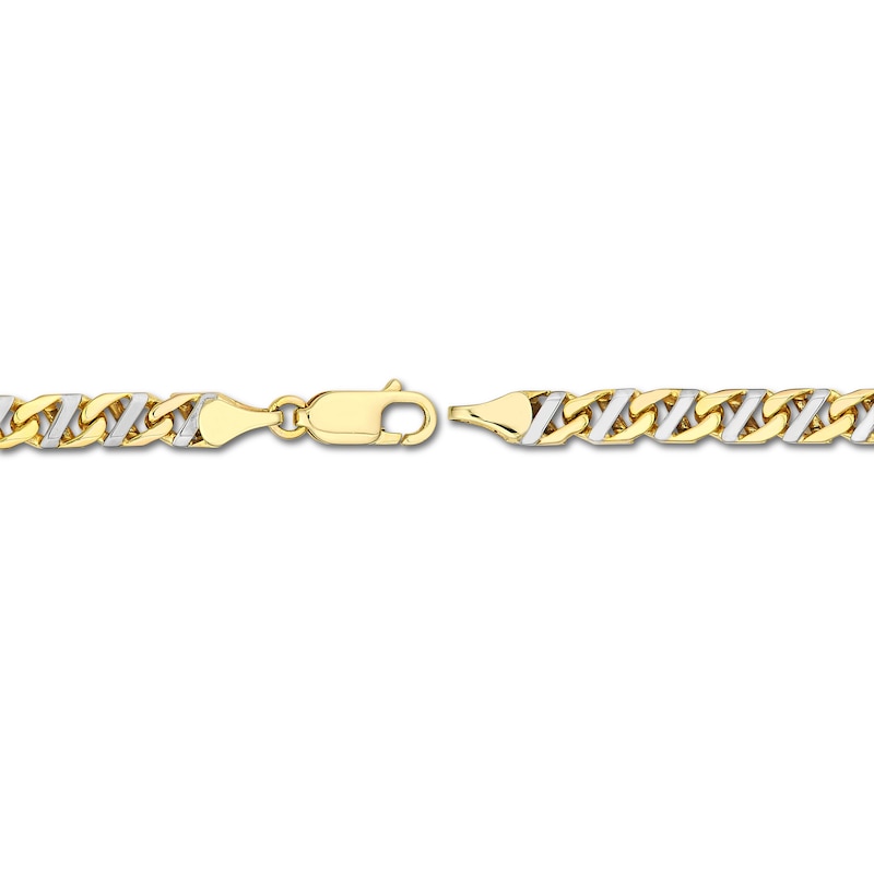 Main Image 2 of Hollow Mariner Chain Bracelet 10K Two-Tone Gold 8.5&quot;