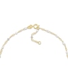 Thumbnail Image 3 of White Enamel Disc Curb Chain Bracelet 14K Yellow Gold 7.5&quot;