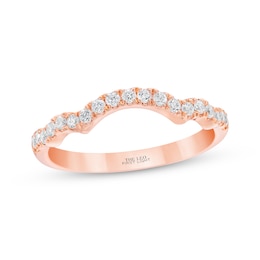 THE LEO First Light Diamond Round-Cut Wedding Band 1/4 ct tw 14K Rose Gold