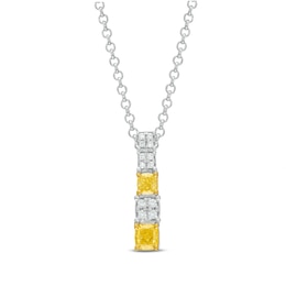 Le Vian Sunny Yellow Diamond Necklace 3/8 ct tw 14K Two-Tone Gold 19&quot;