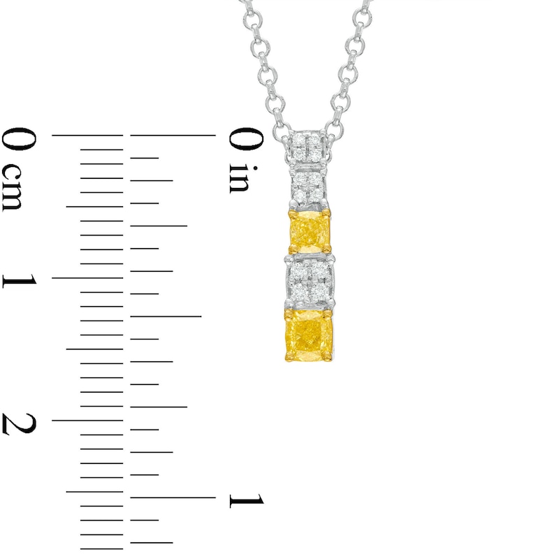 Le Vian Sunny Yellow Diamond Necklace 3/8 ct tw 14K Two-Tone Gold 19"