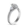 Thumbnail Image 2 of Pear-Shaped Diamond Three-Stone Bridal Set 3/8 ct tw 14K White Gold