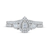 Thumbnail Image 3 of Pear-Shaped Diamond Three-Stone Bridal Set 3/8 ct tw 14K White Gold