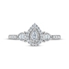 Thumbnail Image 6 of Pear-Shaped Diamond Three-Stone Engagement Ring 1/3 ct tw 14K White Gold