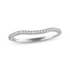 Thumbnail Image 8 of Diamond Contoured Wedding Band 1/10 ct tw 14K White Gold