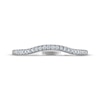 Thumbnail Image 10 of Diamond Contoured Wedding Band 1/10 ct tw 14K White Gold