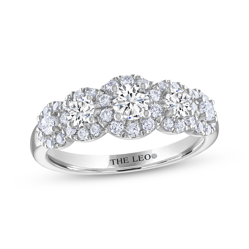 Main Image 1 of THE LEO Diamond Round-Cut Anniversary Band 1 ct tw 14K White Gold