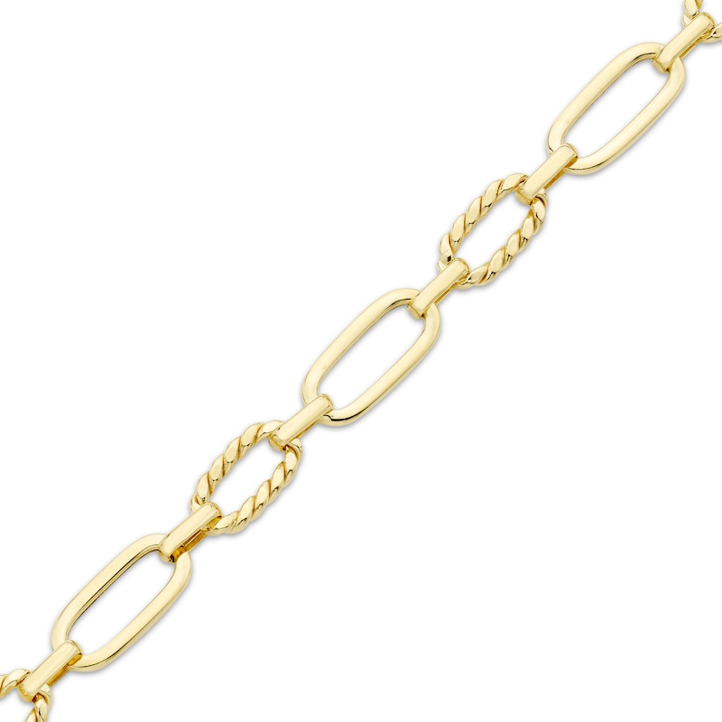 Oval Link Twist Bracelet 10K Yellow Gold 7.5"