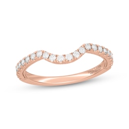 Neil Lane Artistry Lab-Grown Diamond Contour Wedding Band 1/3 ct tw 14K Rose Gold