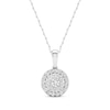 Thumbnail Image 0 of Lab-Grown Diamonds by KAY Circle Halo Necklace 1/2 ct tw 10K White Gold 18"