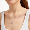 Thumbnail Image 1 of Lab-Grown Diamonds by KAY Circle Halo Necklace 1/2 ct tw 10K White Gold 18"