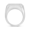 Thumbnail Image 3 of Men's Baguette & Round-Cut Multi-Diamond Center Cushion Frame Ring 1-1/2 ct tw 10K White Gold