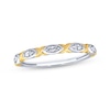 Thumbnail Image 1 of Diamond XO Ring 1/10 ct tw 14K Yellow Gold-Plated Sterling Silver Size 7