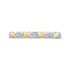 Thumbnail Image 4 of Diamond XO Ring 1/10 ct tw 14K Yellow Gold-Plated Sterling Silver Size 7