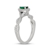 Thumbnail Image 1 of Neil Lane Pear-Shaped Natural Emerald & Diamond Halo Engagement Ring 3/8 ct tw 14K White Gold